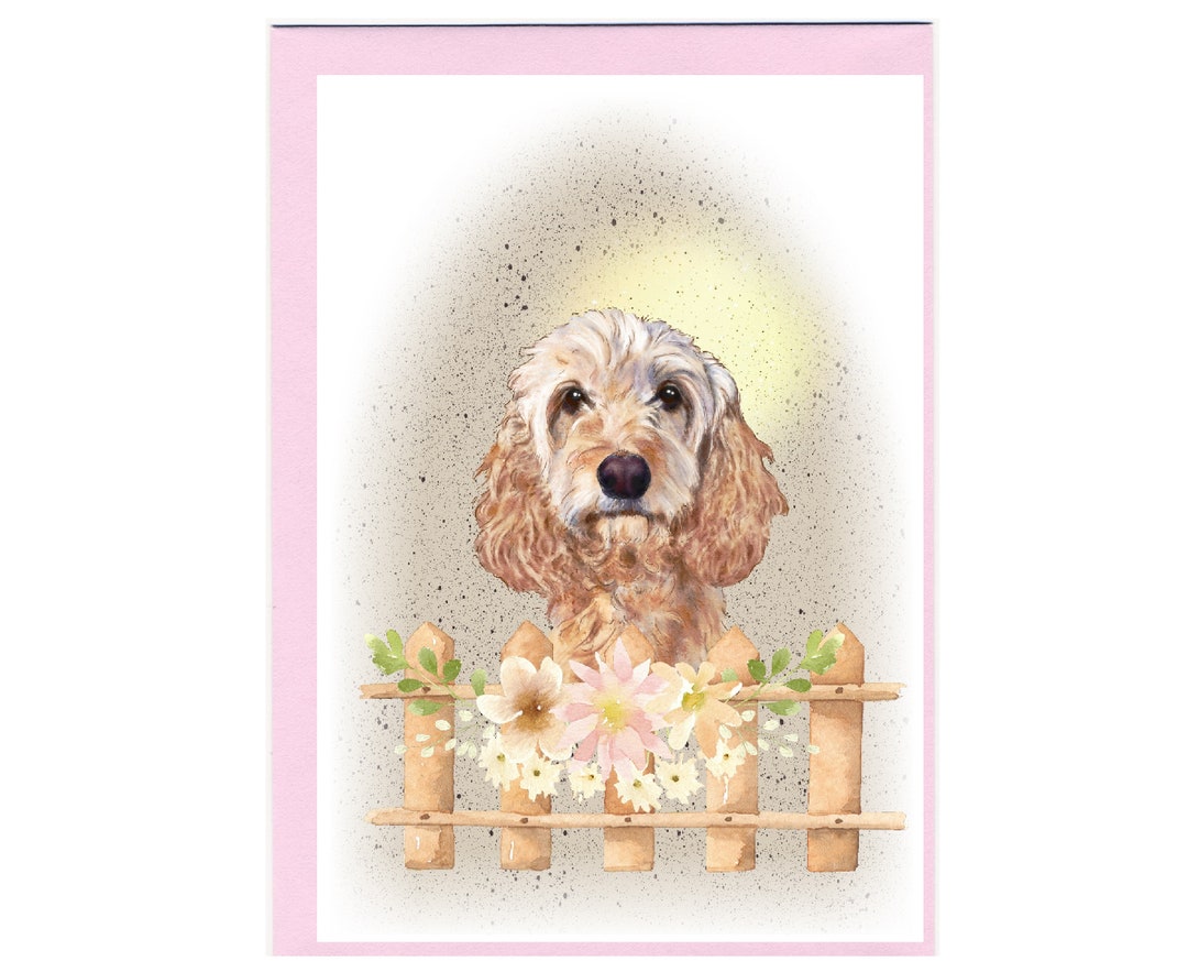 Cockapoo / Doodle Dog Blank Card /notelet (6" X 4") With Envelope ...