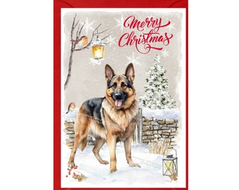 German Shepherd Dog Christmas Card (6