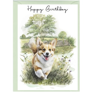 "Geburtstagskarte ""Corgis"" mit Umschlag." Leer innen für Ihre eigene Nachricht. Perfekt für jeden Hundefreund