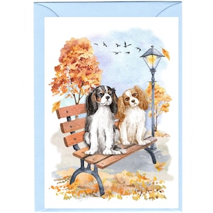 Carte de voeux personnalisée pour chien Cavalier King Charles Spaniel (6 x 4 po.) avec enveloppe - Peut être laissé vide si vous préférez