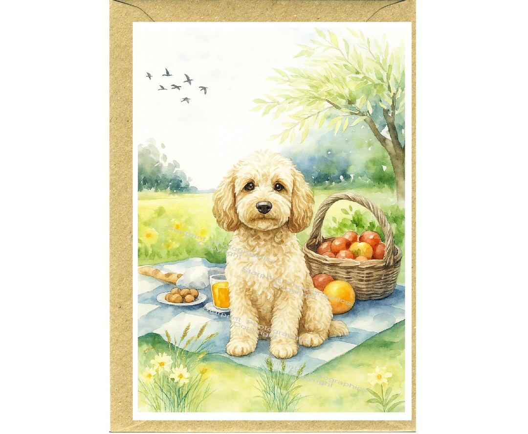 Personalised Cockapoo / Doodle Dog Greetings Card /notelet (6" X 4 ...