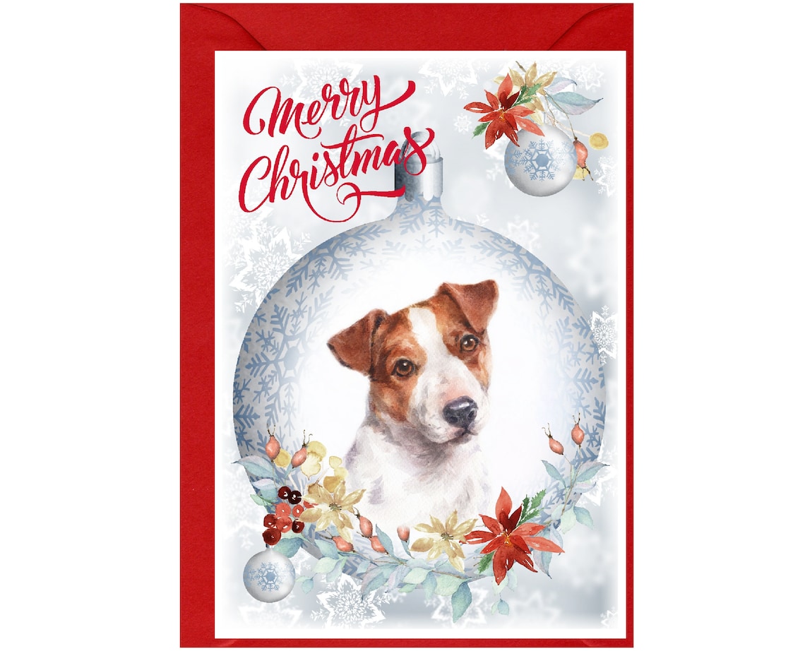 Jack Russell Terrier Dog Christmas Card 6 X 4 Etsy