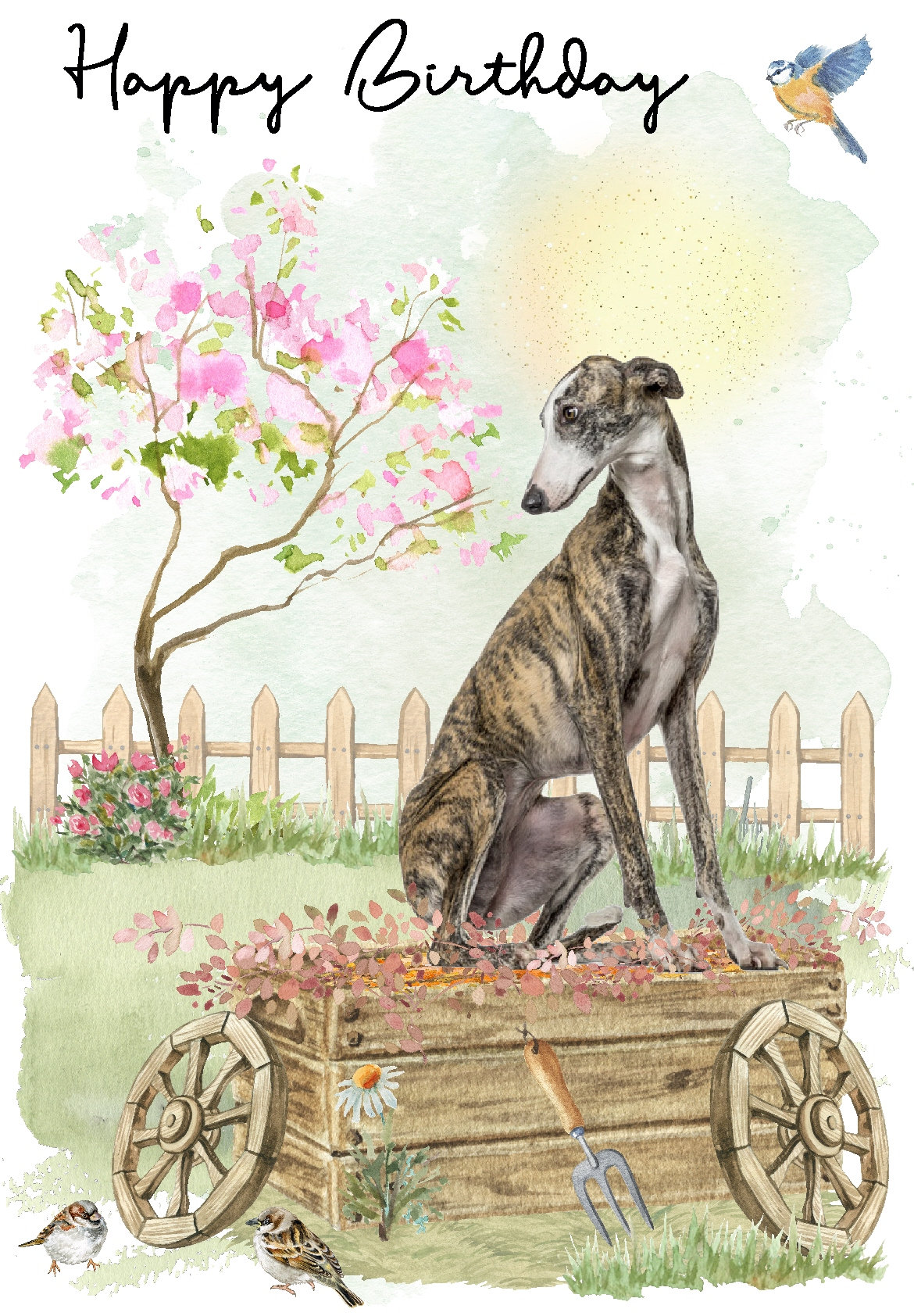Greyhound Dog Personalised Birthday Card - The Card Zoo - View #9