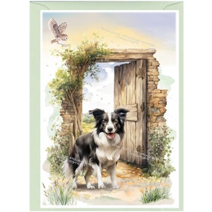 Cartão de Saudações/Nota Personalizada Border Collie Dog (6" x 4") com Envelope - Ideal para qualquer ocasião. Pode ser deixado em branco, se preferir