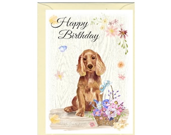 Cocker spaniel che mangia la torta di compleanno a casa | Foto Gratis