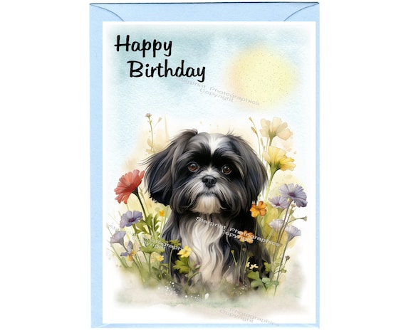Ilustración De Shih Tzu Dog Con Juguet Y Corazon Ilustración Del