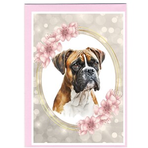 Gepersonaliseerde boxerhondwenskaart (6 x 4 inch) met envelop: ideaal voor elke gelegenheid. Kan desgewenst leeg worden gelaten