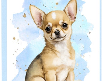 Geburtstagskarte Mit Chihuahua Im Anzug – Premium Grußkarte 12,7 X 17,8 Cm, Blanko Innen, Für Hundeliebhaber & Besondere Anlässe