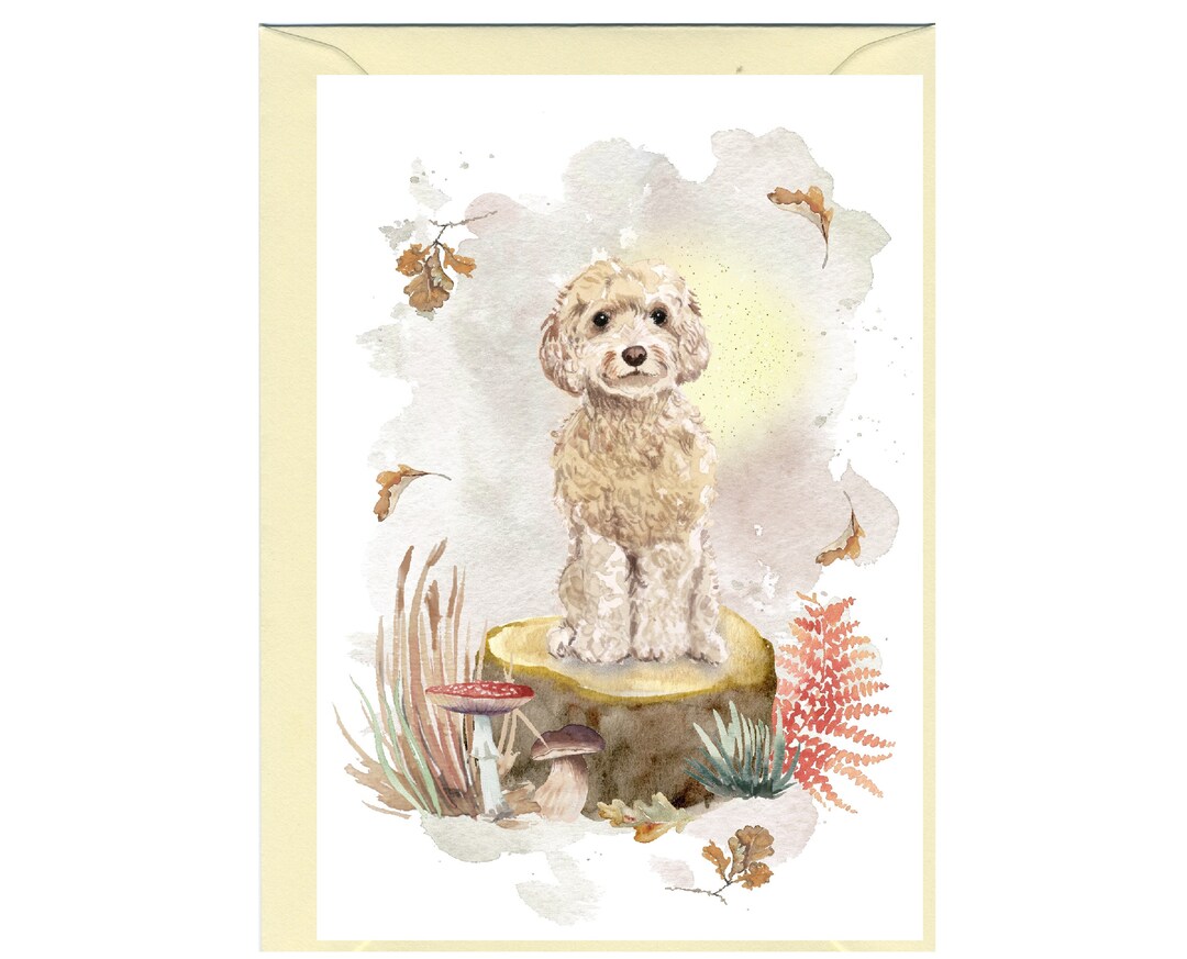 Personalised Cockapoo / Doodle Dog Blank Card /notelet (6" X 4") With ...