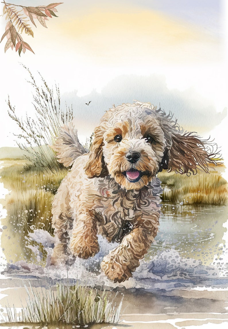 Personalised Cockapoo / Doodle Dog Greetings Card /notelet (6"x 4 ...