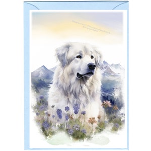 Personalisierte Pyrenäen Sennenhund Grußkarte / Notelet (6 "x 4") mit Umschlag - Ideal für jeden Anlass. Kann auch leer bleiben wenn gewünscht