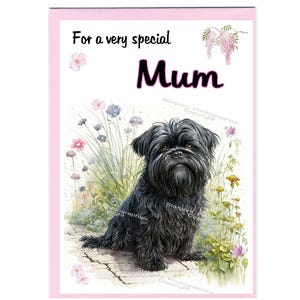 Affenpinscher Hund Blanko Karte für Mama (6 "x 4") mit Umschlag - Ideal für Muttertag, Geburtstag, etc.