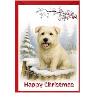 Glen of Imaal Terrier Dog Christmas Card (6&quot; x 4&quot;) Blank inside - with Envelope.  Perfect item for any Dog Lover