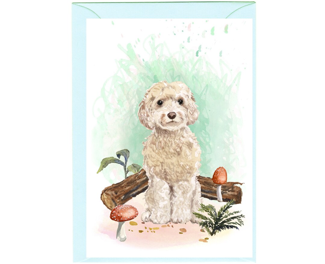 Personalised Cockapoo / Doodle Dog Greetings Card /notelet 6 X 4 With ...
