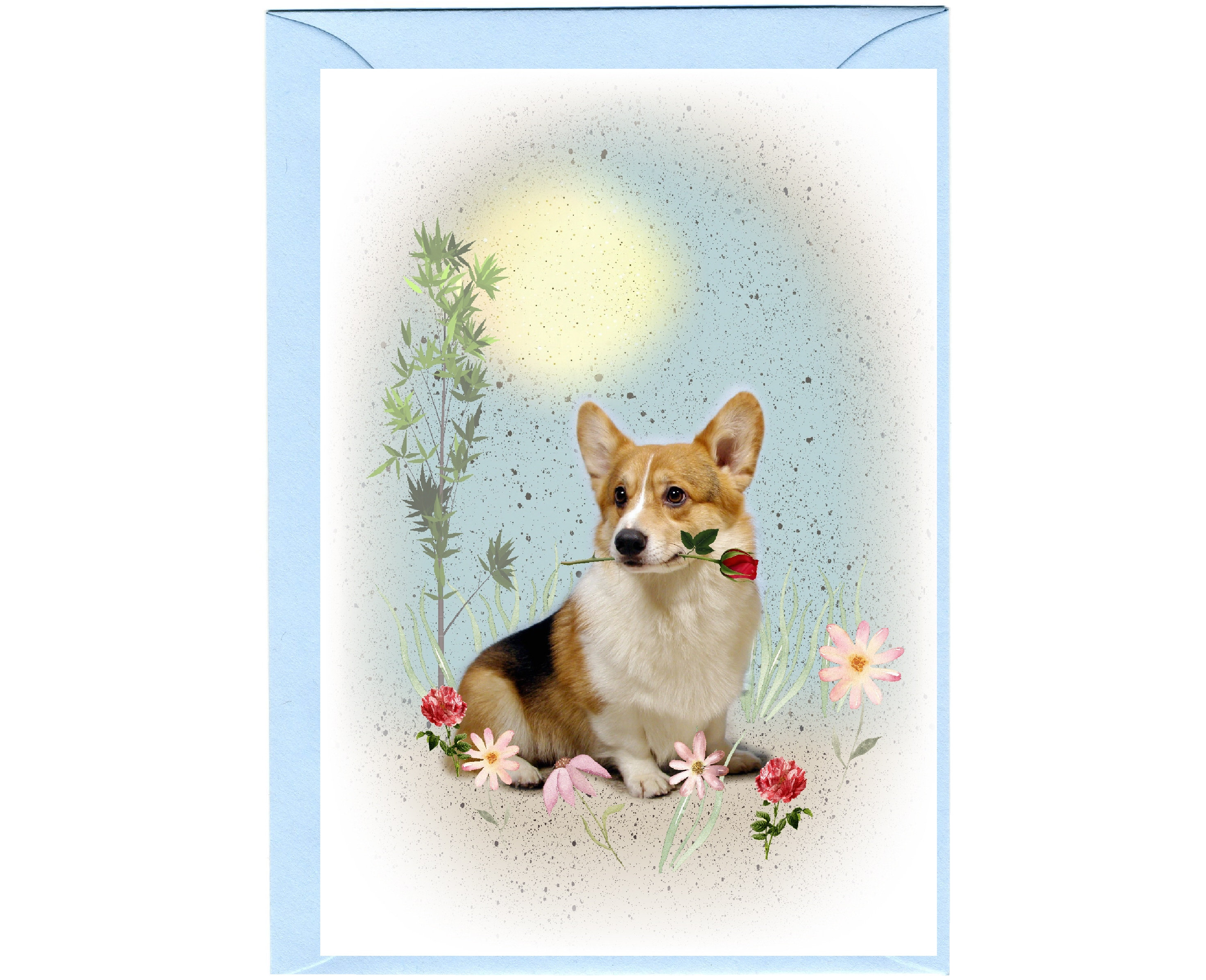 Corgi Dog Blank Card /notelet (6" X 4") With Envelope - Ideal for ...