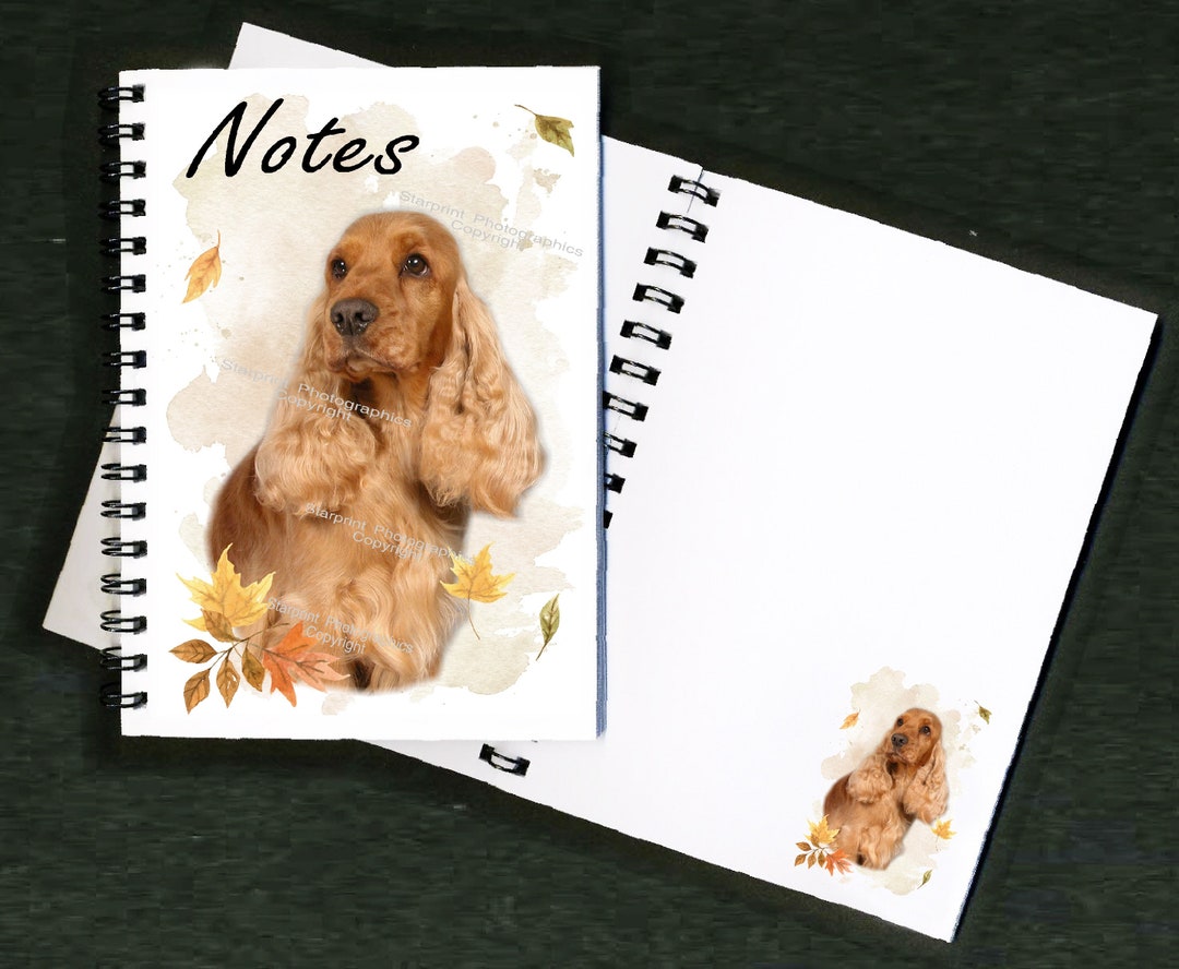 Cocker Spaniel Notebook Cocker Spaniel (gold) Dog Notebook / Notepad