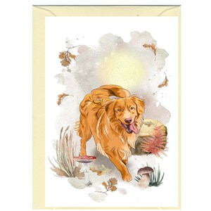 Personalisierte Nova Scotia Duck Tolling Retriever Grußkarte / Notelet (6 "x 4") mit Umschlag." Karte kann auch unbedruckt bleiben