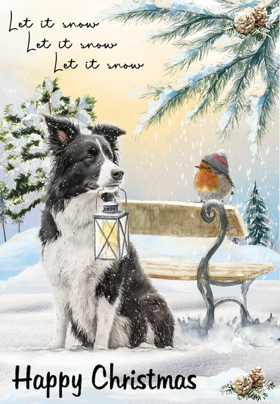 Custom Border Collie Ornament, Personalized Border Collie Ornament, Dog