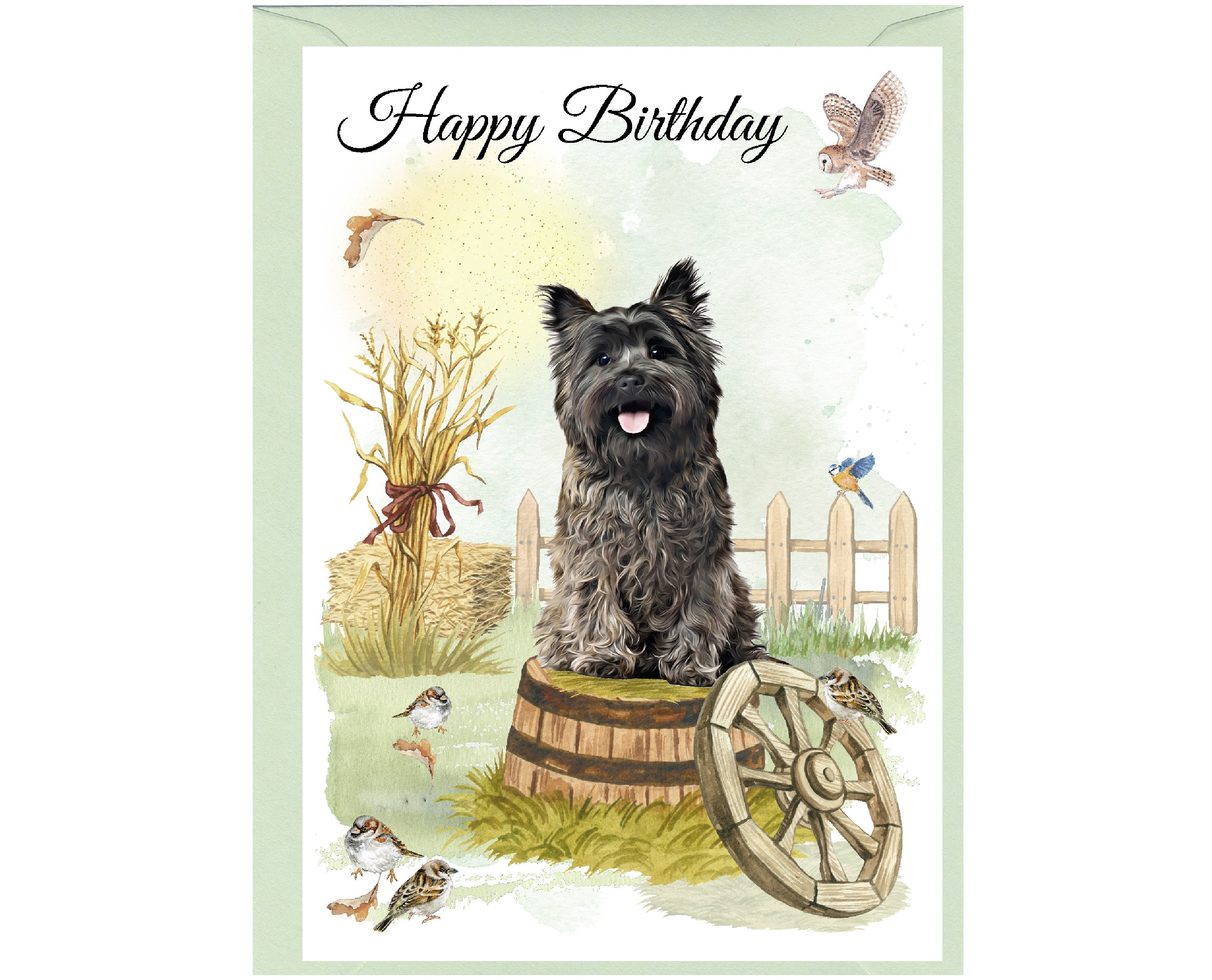 WBdesignz Biglietto di compleanno con busta, biglietto di auguri per
