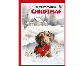 Navidad Lindo Perro Salchicha Con Sombrero De Papá Noel PNG