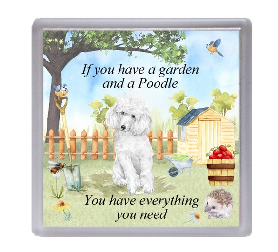 White Terrier Dog Personalised Drinks Mat Coaster