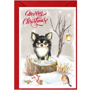 Chihuahua-Weihnachtskarte (6 "x 4") Innen leer - mit Umschlag."  Perfekter Artikel für jeden Hundeliebhaber