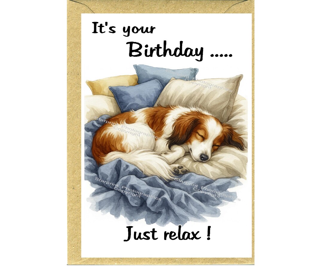 Kooikerhondje Dog Birthday Card (6"x 4") With Envelope. Blank Inside ...