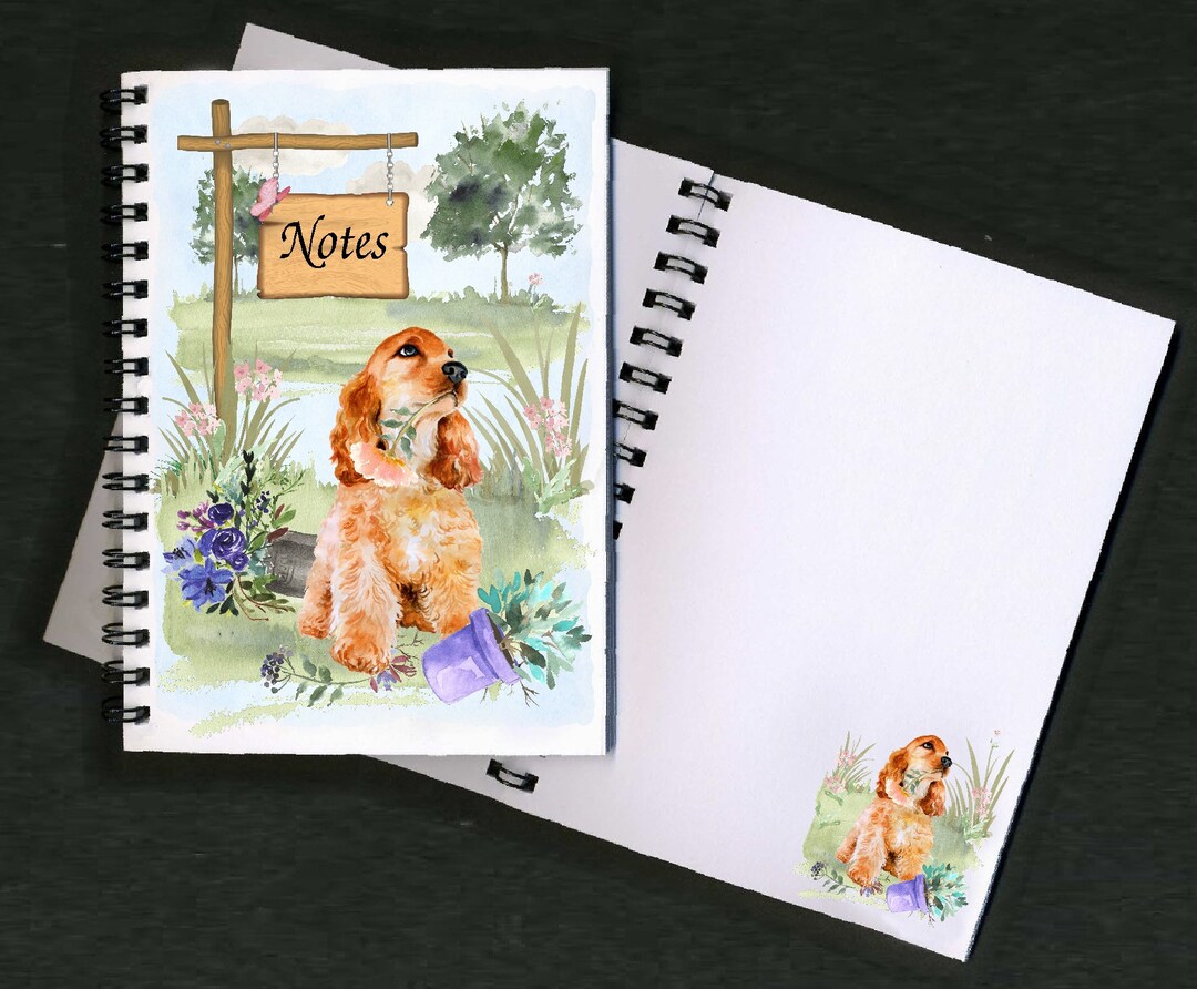 Cocker Spaniel Notebook Cocker Spaniel (gold) Dog Notebook / Notepad