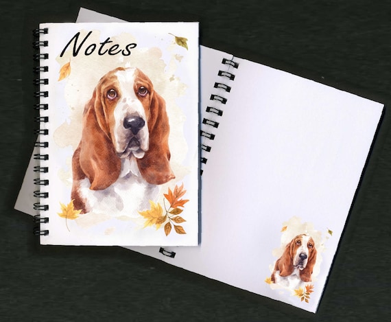 Basset Hound Dog Notebook Notepad With Picture on Each Page