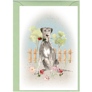 Irish Wolfhound Dog Blank Card /notelet (6" X 4") With Envelope - Ideal ...
