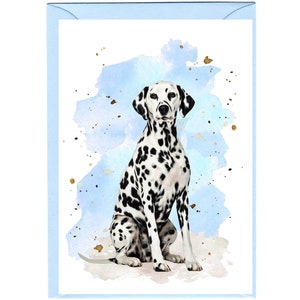 Personalisierte Dalmatiner Hund Grußkarte / Notelet (6 "x 4"" ) mit Umschlag. Ideal für jede Gelegenheit. Kann auch leer bleiben wenn gewünscht