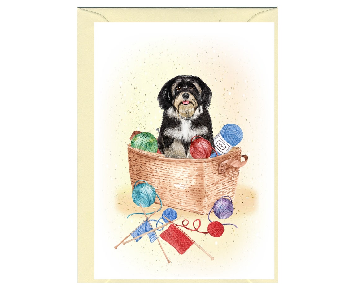 Havanese Dog Blank Card /notelet (6" X 4") With Envelope - Ideal ...