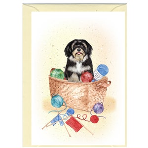 Lege kaart Havanezerhond (6 x 4 inch) met envelop - ideaal voor Valentijnsdag, verjaardag, Moederdag, enz.