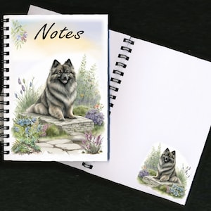 Keeshond Dog Notebook / Notepad with picture on each page - Great Gift for any Dog Lover