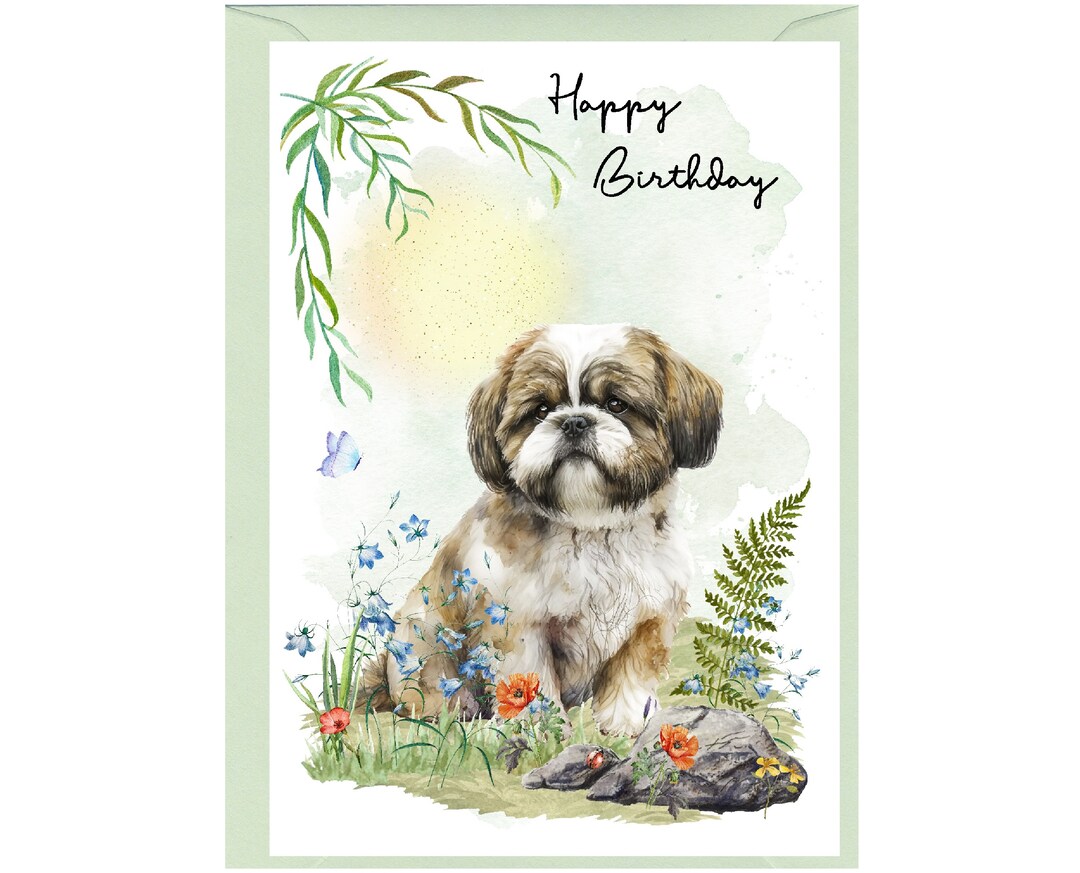 Ilustración De Shih Tzu Dog Con Juguet Y Corazon Ilustración Del