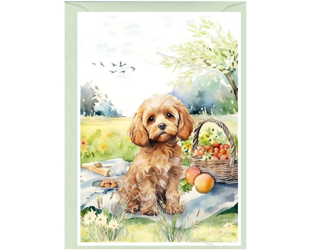 Personalised Cavapoo / Doodle Dog Greetings Card /notelet (6" X 4 ...