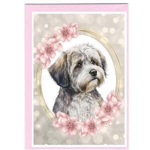 Gepersonaliseerde blanco kaart Havanezer hond (6 x 4 inch) met envelop.  Kaart kan indien gewenst blanco worden gelaten
