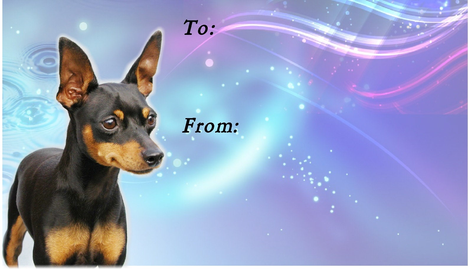 Miniature Pinscher Dog Gift Labels Peel Off Self Adhesive 2 Etsy