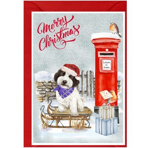 Cockapoo / Doodle-Hund Weihnachtskarte 15 x 10 cm Innen leer - mit Umschlag.  Perfekter Artikel für jeden Hundeliebhaber