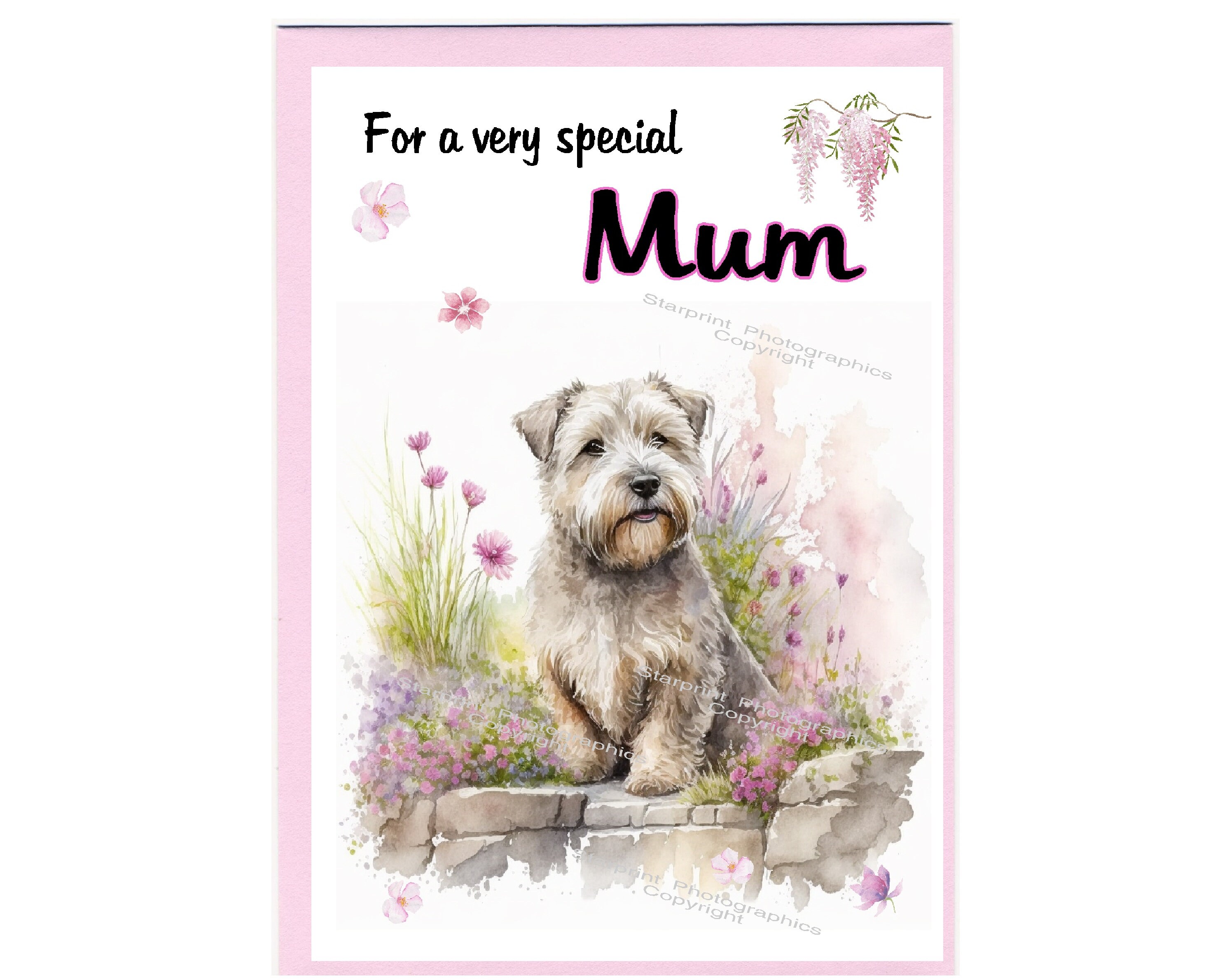 グレン・オブ・イマール・テリア犬のお母さんへの空白カード/ノート