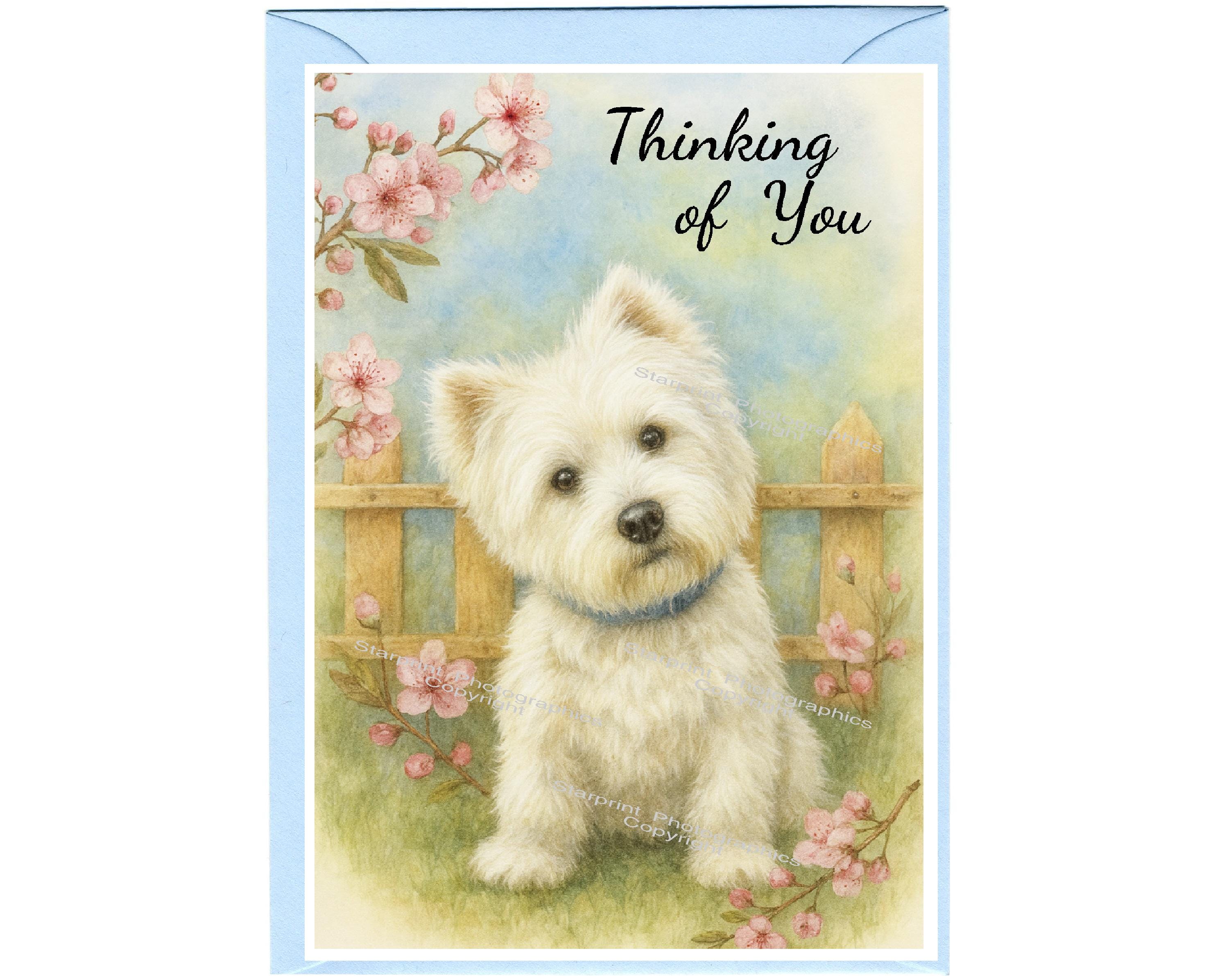 ウエスト ハイランド ホワイト テリア / ウェスティ ドッグ「Thinking