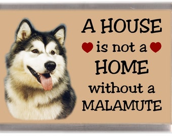 Novelty Gift Present ALL I WANT FOR CHRISTMAS IS A MALAMUTE Fridge Magnet Novelty Gift Present ALL I WANT FOR CHRISTMAS IS A MALAMUTE Fridge Magnet