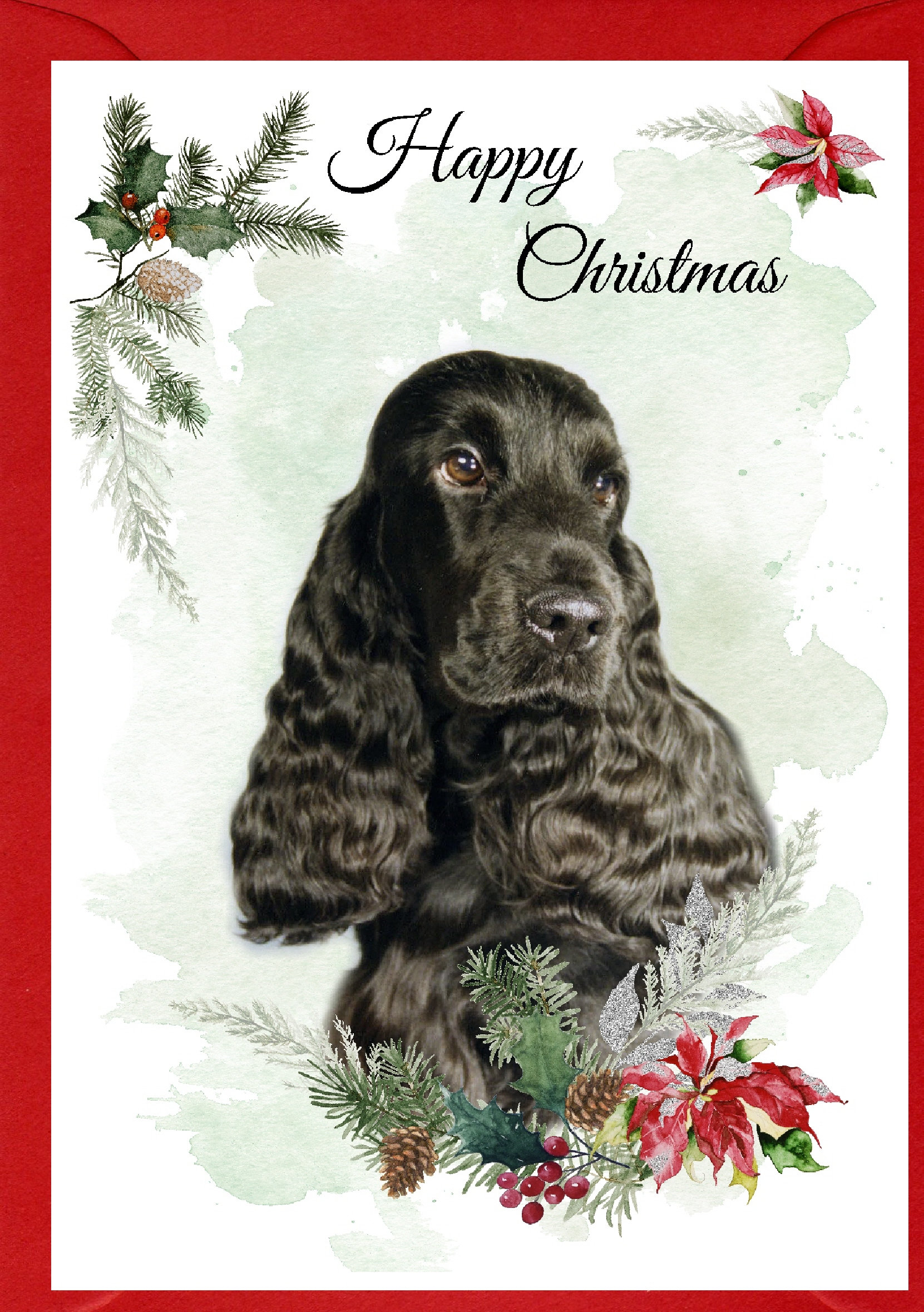 Adesivo per auto, Cocker Spaniel, 15 cm, colore nero, Cocker