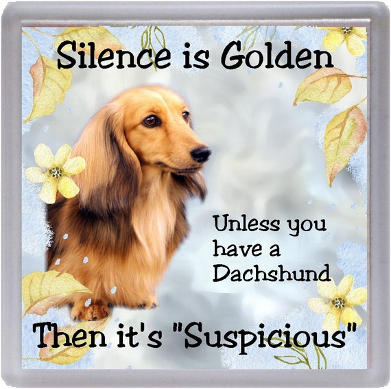 Dachshund Longhaired Dog Self Adhesive Gift Labels Design No 4 by Starprint 