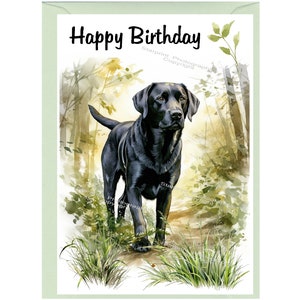 "Happy Birthday "" Labrador Retriever (schwarz) Hund"