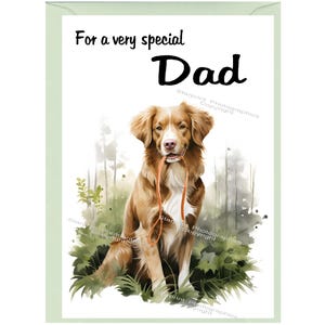 Nova Scotia Duck Tolling Retriever Blanko-Karte / Notelet für DAD (6 "x 4"") mit Umschlag - Ideal für Vatertag, Geburtstag, etc.