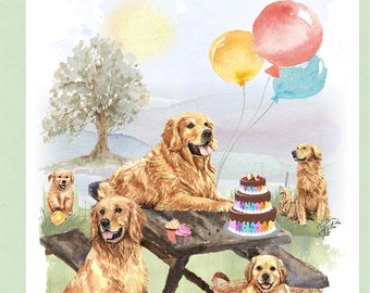 Heartline Geburtstagskarte Golden Retriever – Mit Inspirierendem Spruch, Für Hundeliebhaber