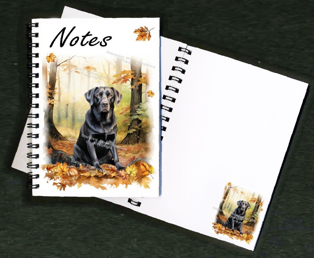 Labrador Black Dog Notebook / Notepad With Picture on Each Page - Great ...