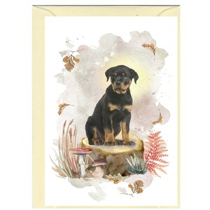 Personalisierte Rottweiler Hund Grußkarte / Notelet (6 "x 4"" mit Umschlag."  Karte kann auch unbedruckt bleiben