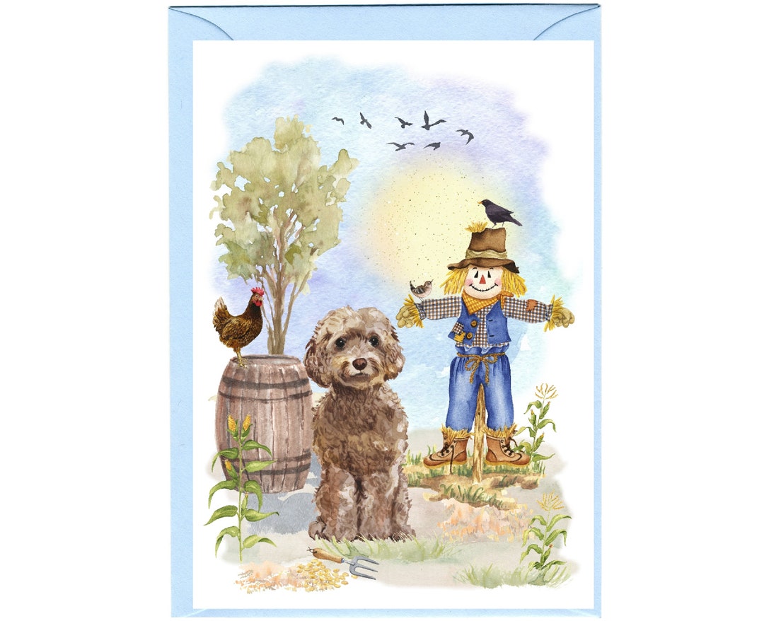 Personalised Cockapoo / Doodle Dog Blank Card /notelet (6" X 4") With ...